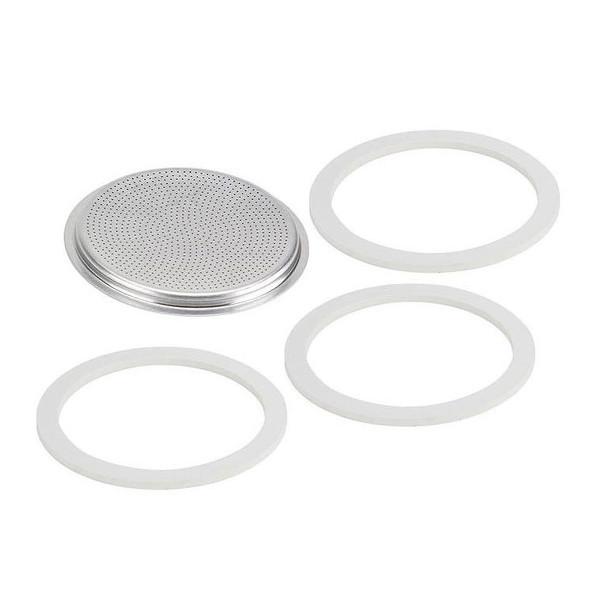 Bialetti- 3 replacement gaskets + 1 filter for Bialetti Moka