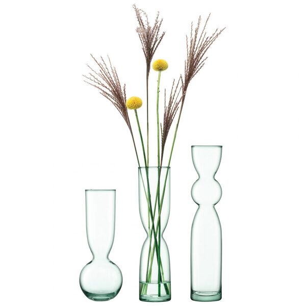 Recycled Glass Bud Vases, Set of 3